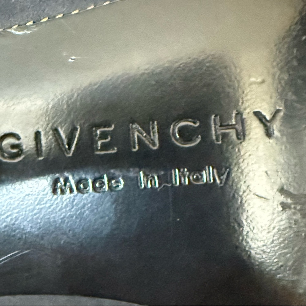Givenchy Women Blue Black Suede Leather Bronze Zipper Pointed Pump‎ Heel 37 / 7 - Picture 13 of 16